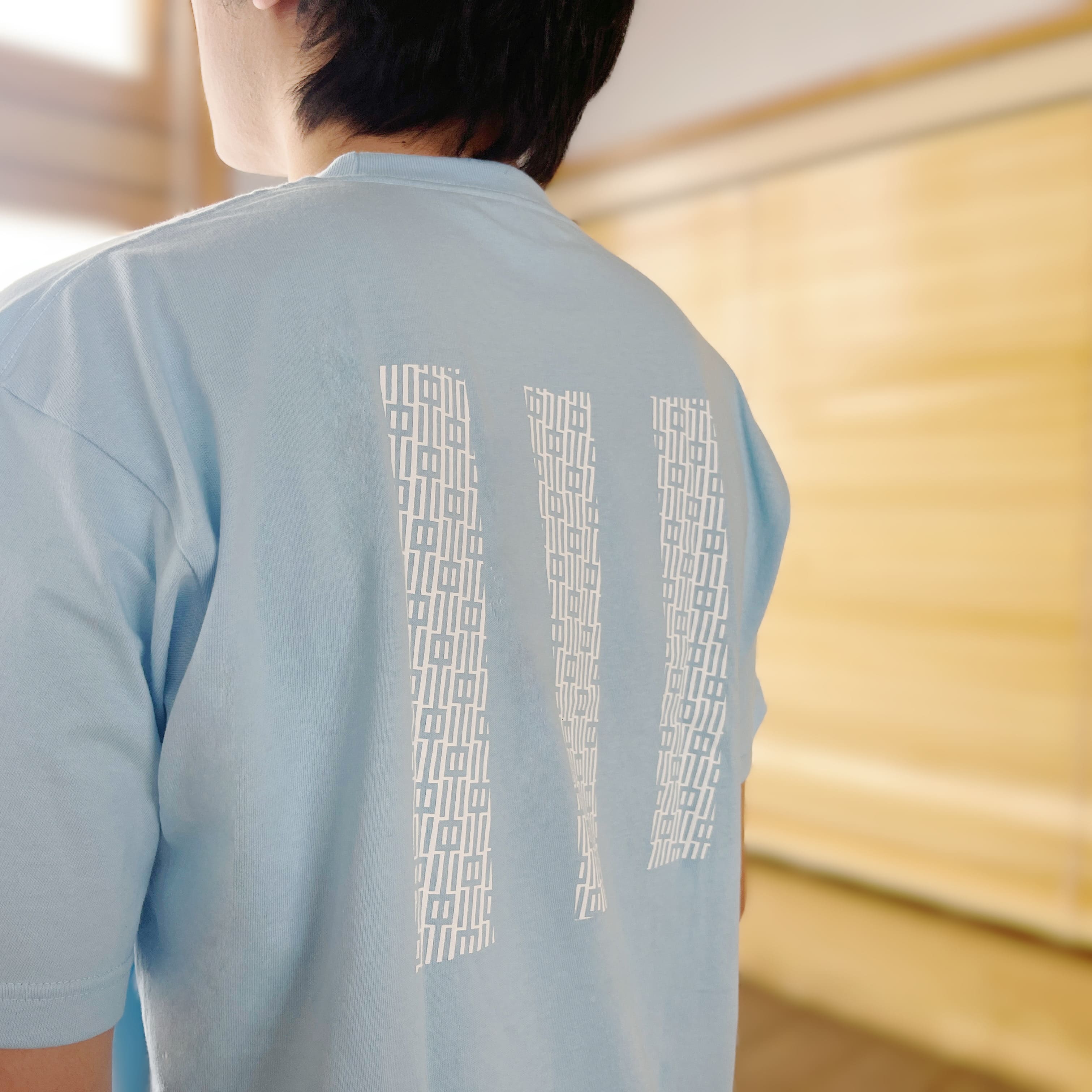 [A1303-SB-L] ナカガワTシャツ〈ライトブルー【Lサイズ】〉