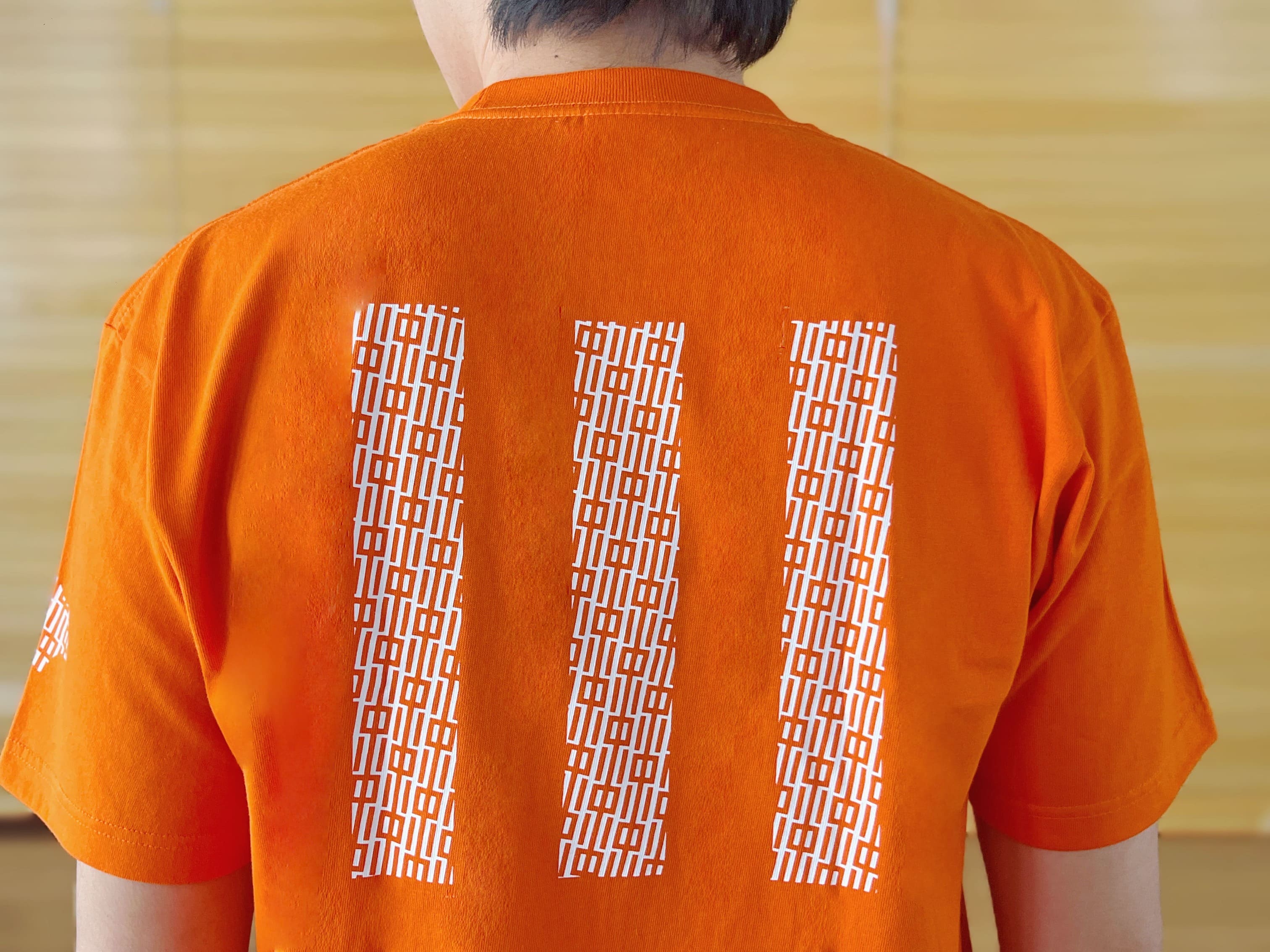 [A1303-GY-L] ナカガワTシャツ〈オレンジ【Lサイズ】〉