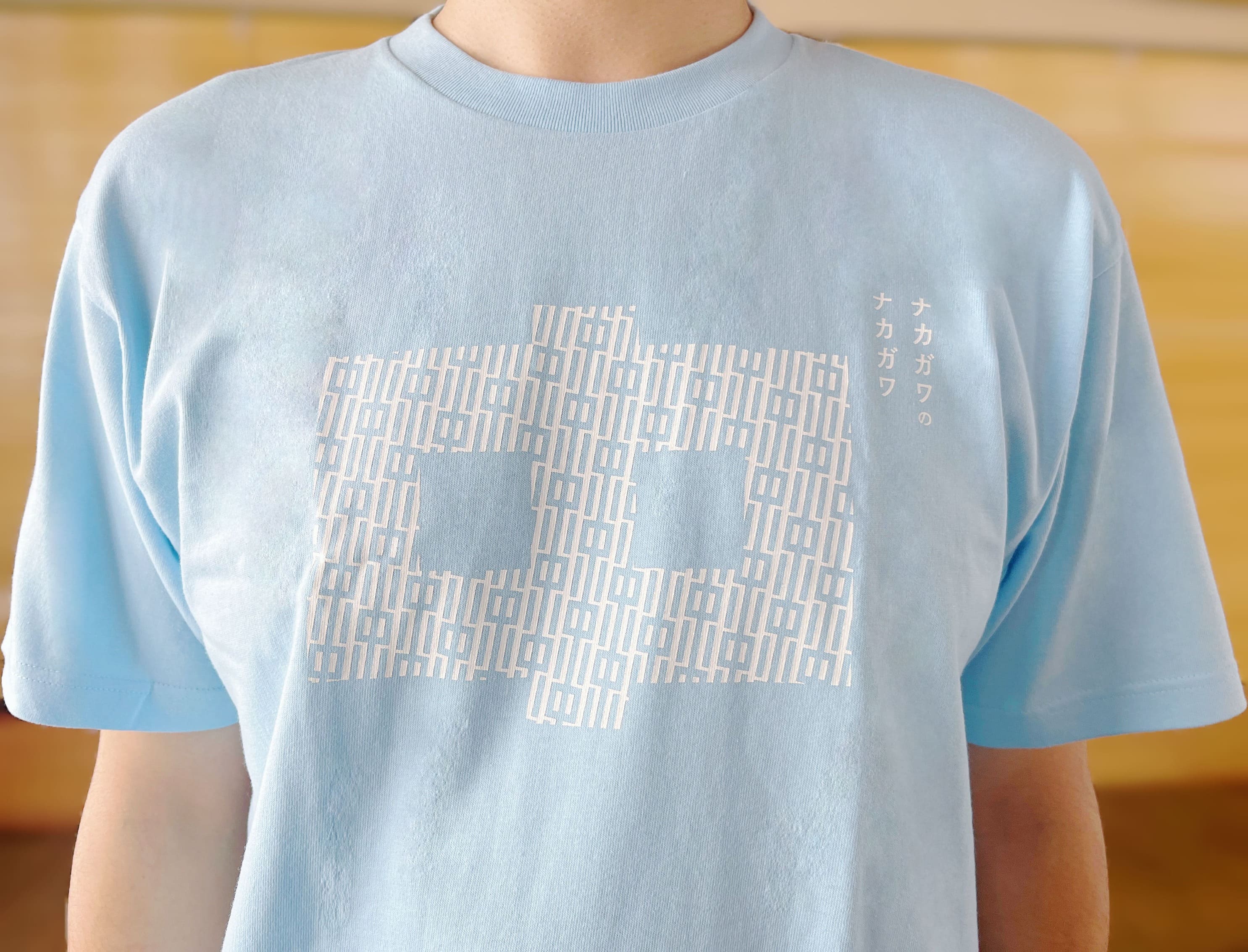 [A1303-SB-M] ナカガワTシャツ〈ライトブルー【Mサイズ】〉