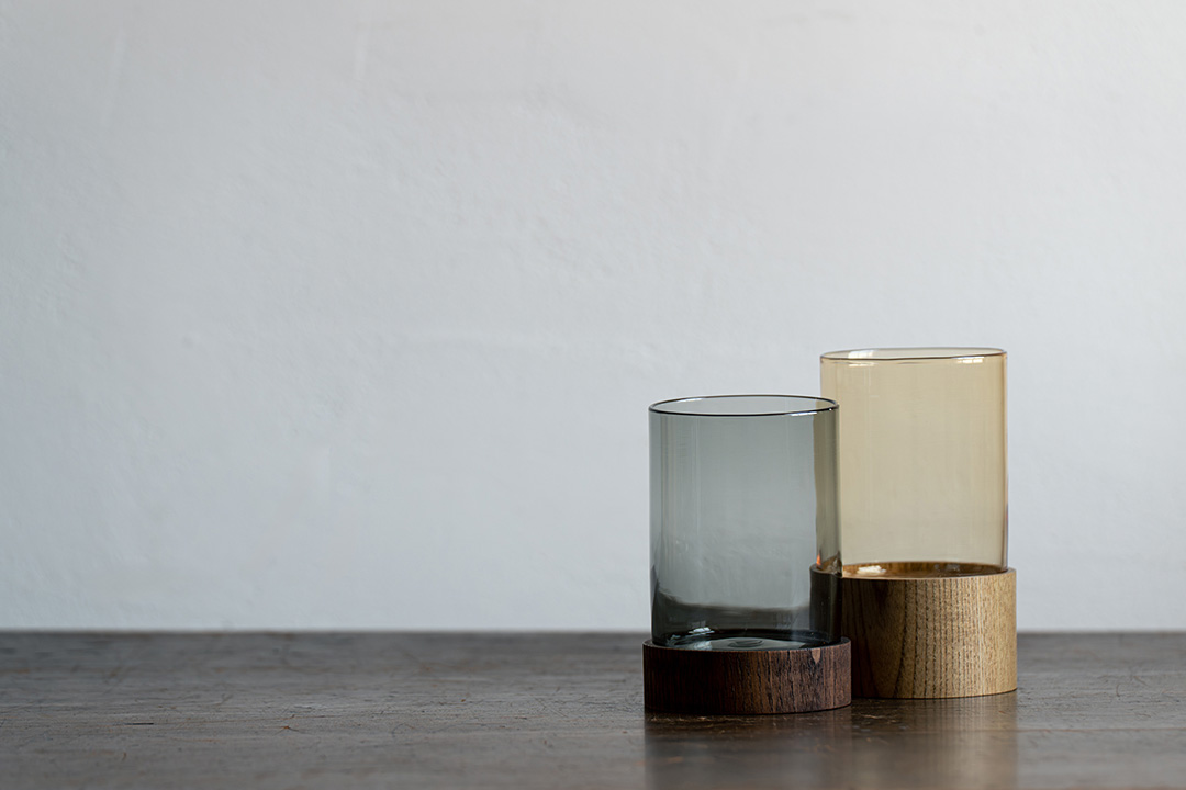 【北海道】ITAYA SPIRIT－ガラス＆ウッドフラワーベース（小サイズ）【0620-2】