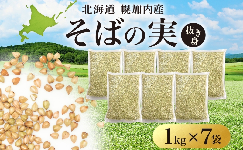 北海道 そばの実 1kg×7袋 蕎麦 ソバ そば 雑穀 国産 グルテンフリー 食物繊維 ビタミン 高タンパク カテキン ミネラル スーパーフード 健康 お取り寄せ 霧立そば製粉 送料無料