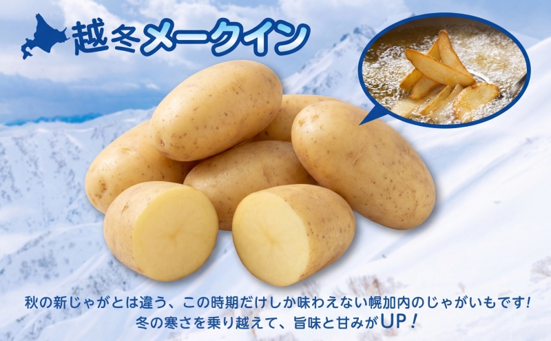 北海道産 訳あり 越冬 じゃがいも メークイン M～2L 約10kg ジャガイモ 馬鈴薯 ポテト 芋 いも イモ 越冬 旬 冬 農作物 訳アリ 規格外 家庭用 北海道 お取り寄せ 産地直送 笠井ファーム 送料無料 幌加内