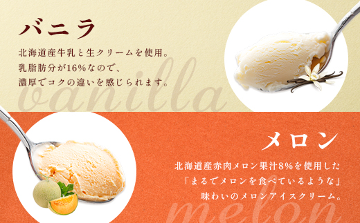 【Secoma】北海道アイスクリーム（バニラ・メロン各6個セット）【01103】
