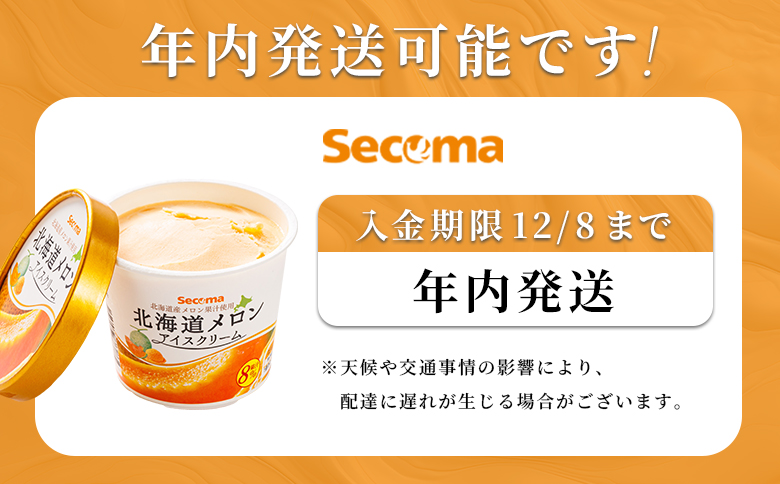 【Secoma】北海道アイスクリーム（バニラ・チョコレート各6個セット）【01104】