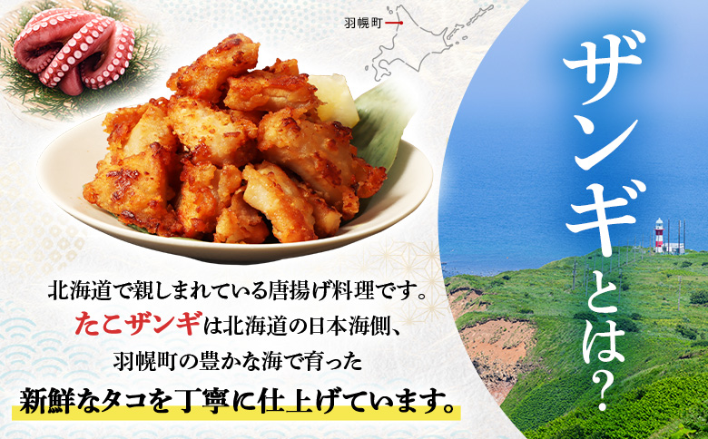プリプリ触感が自慢 たこザンギ 計500g （タコの唐揚げ 250g×2） | たこザンギ たこ唐揚げ から揚げ からあげ フライ 業務用たこ タコ 蛸 つまみ おつまみ  冷凍食品 海鮮 惣菜 おかず お弁当 酒の肴ご飯のお供 たこの唐揚げ 海の幸 プリプリ お取り寄せ 北海道 羽幌町 羽幌【05127】