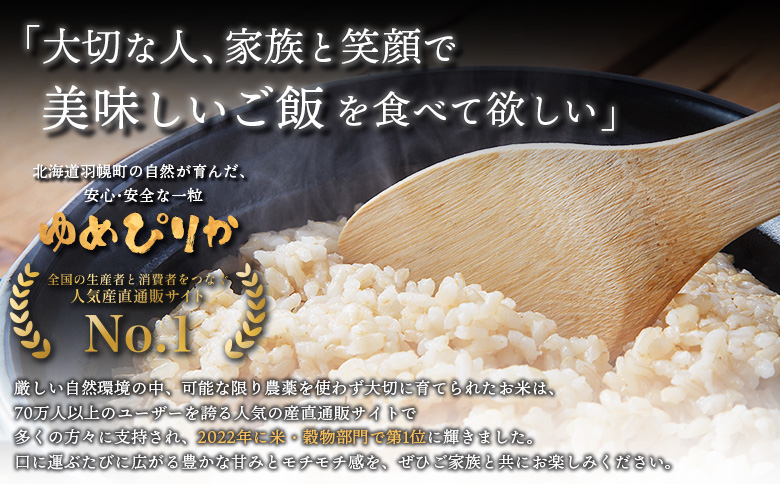 【2025年産】【定期便：3回】北海道産 特別栽培米 ゆめぴりか 玄米 5kg（無化学肥料・農薬不使用） | 玄米 米 ごはん ゆめぴりか 農薬不使用 健康 和食 冷めても美味しい お弁当用 玄米 白米 国産 おいしい ふっくら ご飯 安心 安全 お取り寄せ ふるさと納税 北海道 羽幌町 羽幌【25138】