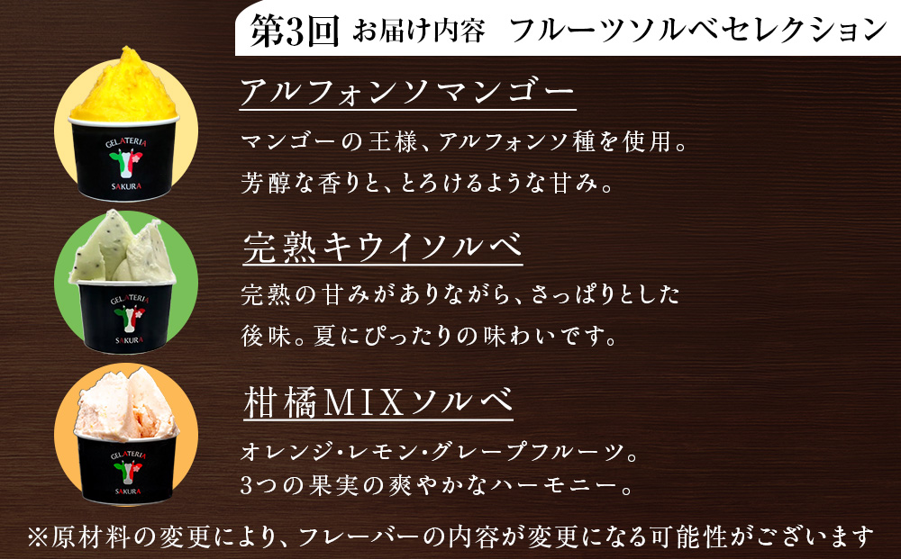 【頒布会4ヵ月】幸せな牛のミルクからできたジェラート パティシエおすすめ6個セット?＜?SAKURA STYLE＞