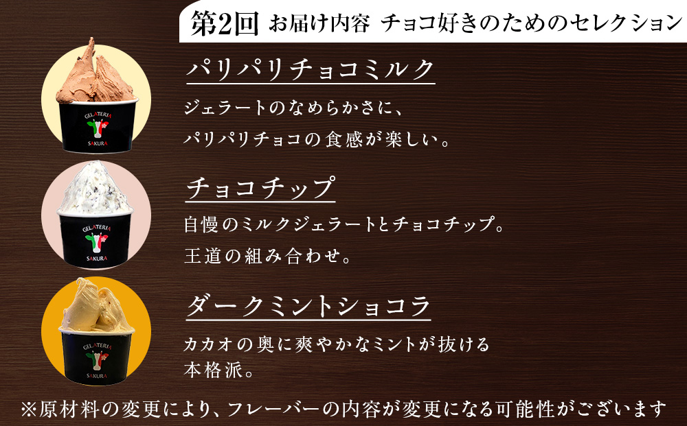 【頒布会4ヵ月】幸せな牛のミルクからできたジェラート パティシエおすすめ6個セット?＜?SAKURA STYLE＞