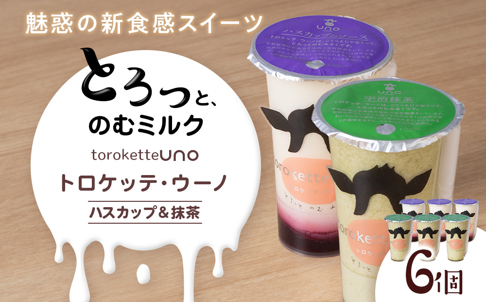 トロケッテ・ウーノ ハスカップのソース＆抹茶のソース 計6個(宇野牧場)