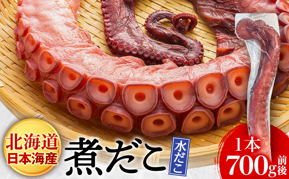  北海道天塩町 煮たこ 足 700ｇ前後＜天塩の國＞タコ 蛸 北海道産 海鮮 お刺身 冷凍 たこ足