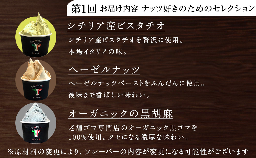 【頒布会4ヵ月】幸せな牛のミルクからできたジェラート パティシエおすすめ6個セット?＜?SAKURA STYLE＞