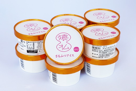 さるふつ牛乳アイスクリーム イチゴ10個セット【03031】