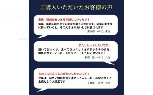2025年とれたてを急速冷凍北海道猿払産　冷凍ホタテ貝柱　500g（25～30玉）【0104208】