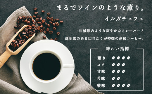 【定期便12ヶ月】 コーヒー イルガチェフェ（豆） 300g 自家焙煎珈琲　シングル ギフト ヤマフクコーヒー 北海道 中頓別