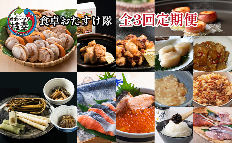 オホーツク枝幸 食卓おたすけ【全3回定期便】