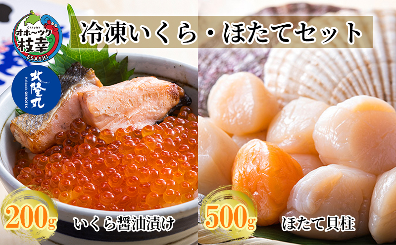 北隆丸 冷凍いくら・ほたてセット いくら醤油漬け200g・ほたて貝柱500g 【 海産 鮭 さけ サケ イクラ ほたて ホタテ 海鮮丼 】