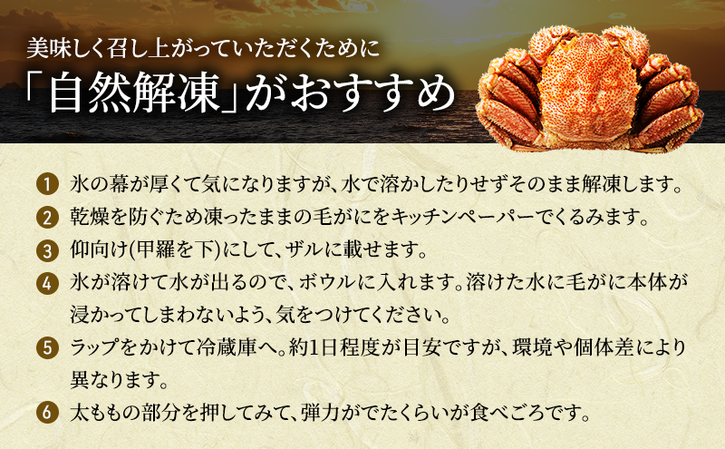 冷凍ボイル毛ガニ 400g前後×2尾［オホーツク枝幸産］山上佐藤水産 カニ かに 毛ガニ 北海道 海鮮毛カニ 蟹 