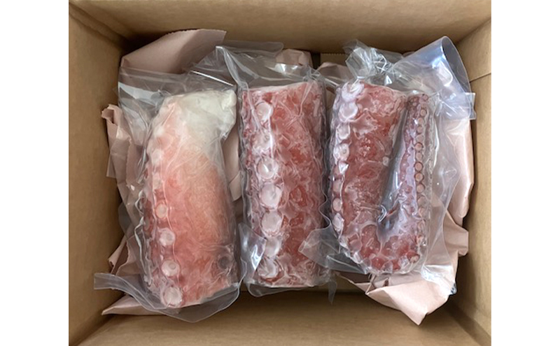 北海道枝幸産 浜茹でボイル 冷凍タコ足 1本 約500g (3～4等分にカット)［廣瀬商店］獲れたて鮮度！刺身も絶品オホーツクの恵み【 冷凍 脚 小分け 魚介 タコ たこ 蛸 タコ足 ボイル 浜茹で 刺身 海の幸 北海道 枝幸 】