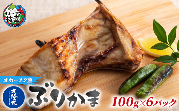 北隆丸 ぶりかま 100g×6P【 ぶり ブリ 切り身 干物 カマ ブリカマ 魚貝類 魚介類 加工食品 北海道 オホーツク 枝幸 】