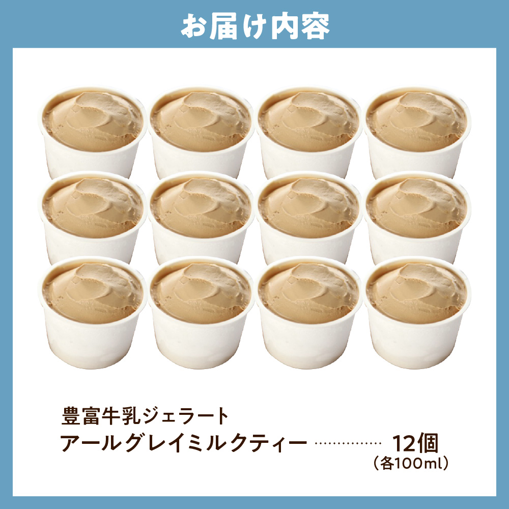 E.den(エデン) 豊富牛乳ジェラート アールグレイミルクティー 100ml×12個