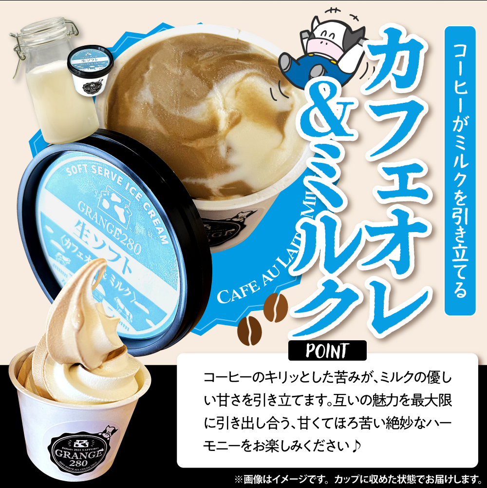 生ソフトクリーム【カフェオレ＆ミルク】 計10個 tt013-013