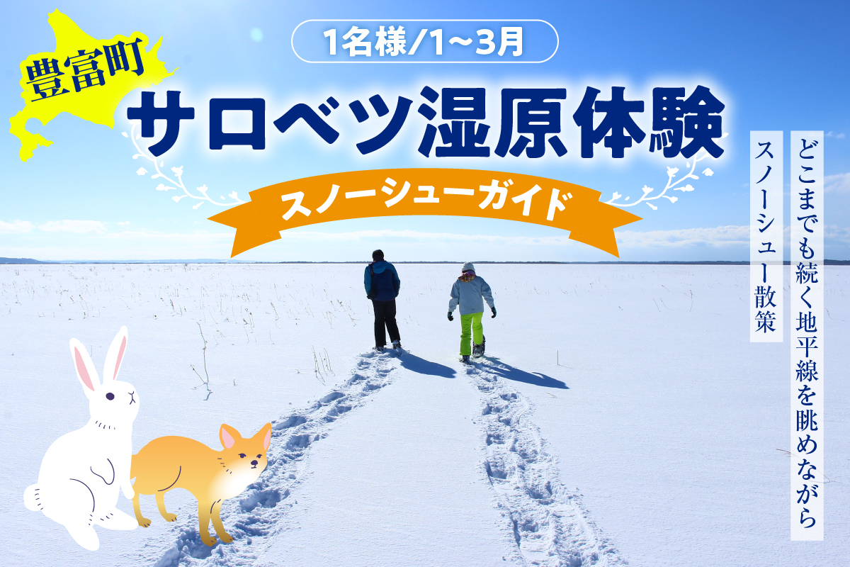 サロベツ湿原体験！スノーシューガイド 1名様 【1〜3月】