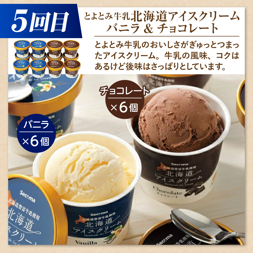 【5か月定期便】とよとみアイスクリーム ジェラート 食べくらべセット