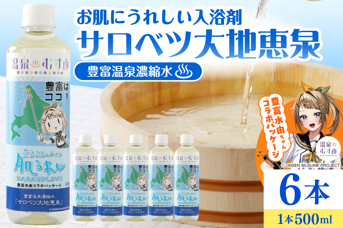 豊富温泉 濃縮温泉水 サロベツ大地恵泉 (500ml×6本)