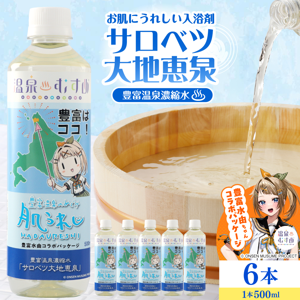 豊富温泉 濃縮温泉水 サロベツ大地恵泉 (500ml×6本)