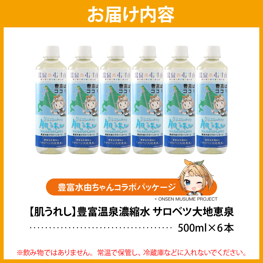 豊富温泉 濃縮温泉水 サロベツ大地恵泉 (500ml×6本)