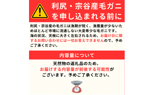 【2026年発送受付】北海道利尻島産 冷凍ボイル毛ガニ総重量1.8kg以上（2～4尾）【2月上旬より順次出荷】 [1030008]