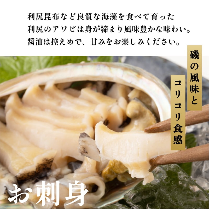 北海道利尻島産 天然〈活〉蝦夷アワビ500g（5〜7個）【10月下旬〜12月下旬発送】