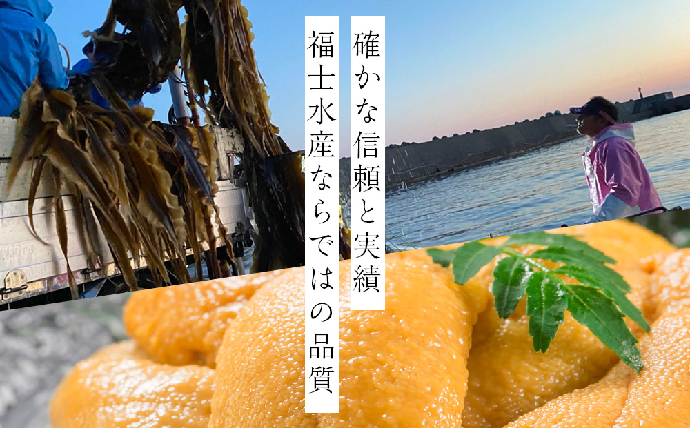 ★2025年7月発送★ 北海道 利尻島産 食べ比べ塩水生うに紅白セット 200g(各100g×1パック)【福士水産】