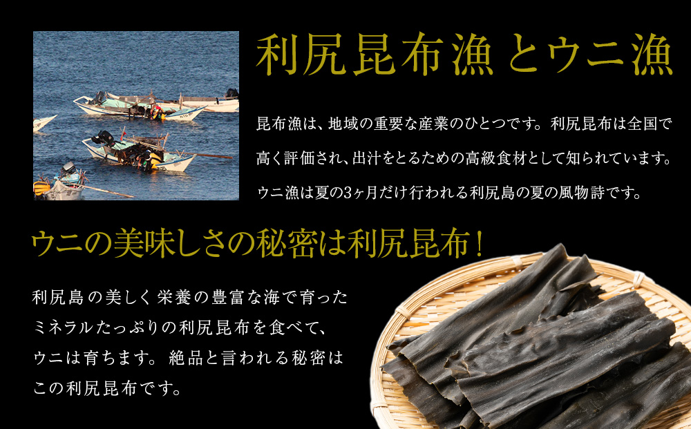 2026年発送予約 利尻島産 塩水ムラサキウニ 100ｇ×4パック <昆布屋神兵衛>