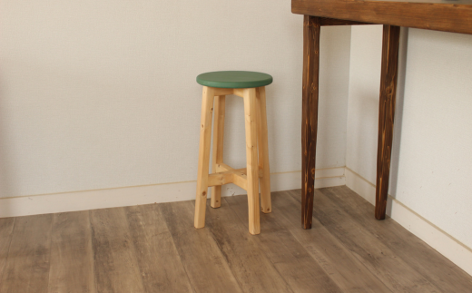 ハイスツール グリーン×ナチュラルカラー【受注生産商品】 BHRA013