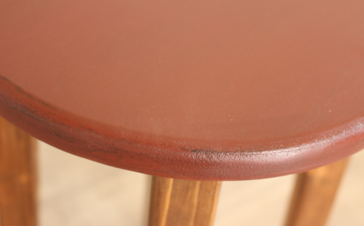 ハイスツール ワインレッド×アンティークブラウン【受注生産商品】 BHRA012