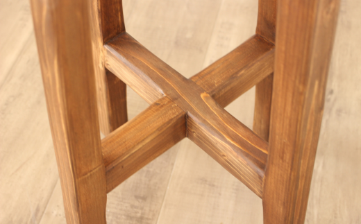 ハイスツール ワインレッド×アンティークブラウン【受注生産商品】 BHRA012