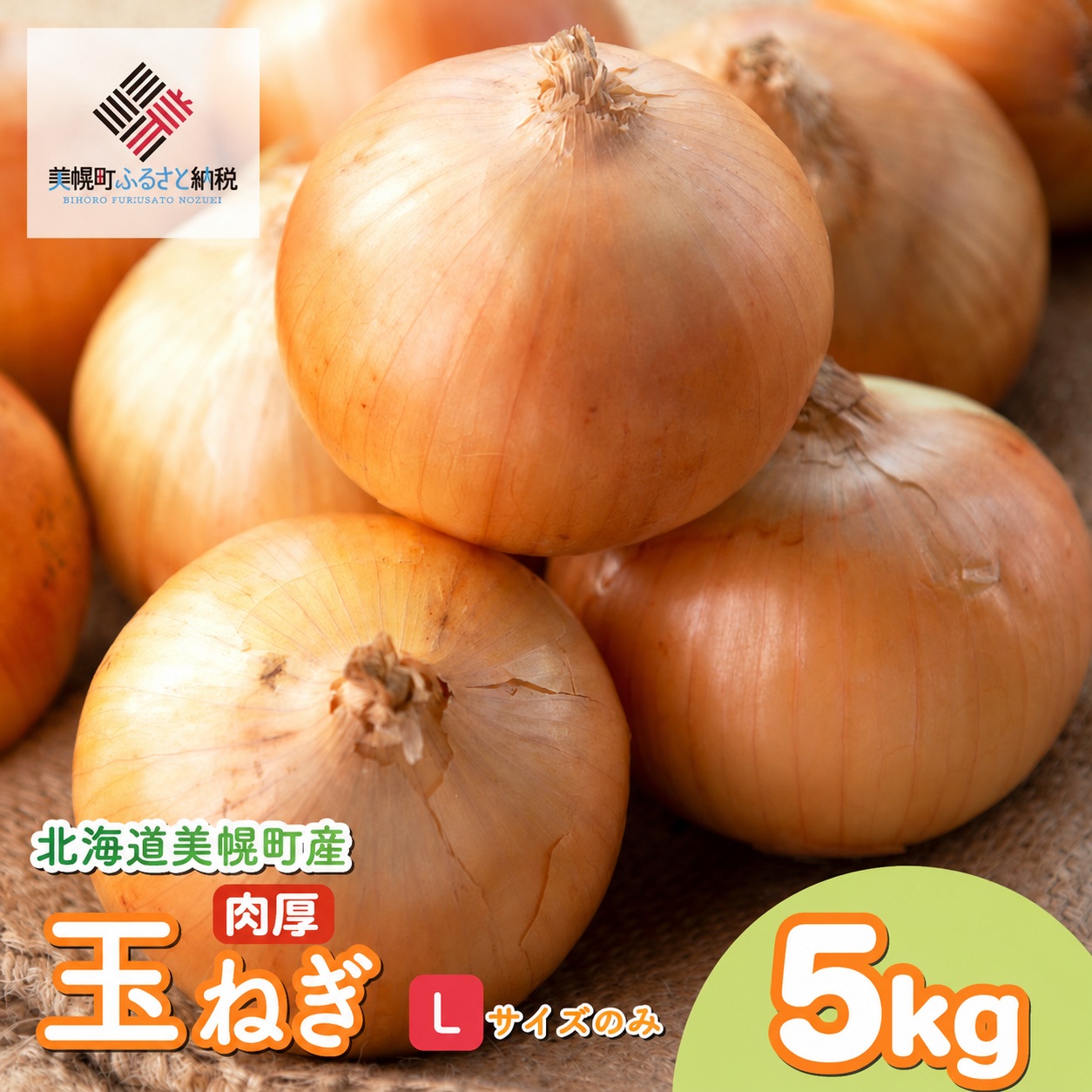 【令和8年産 先行予約】玉ねぎLサイズ・5kg（2026年10月上旬より順次発送）