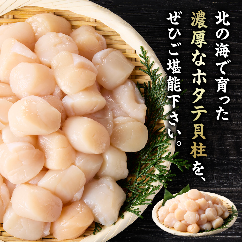 【訳あり】北海道オホーツク海産ホタテ玉冷 500g【無添加】
