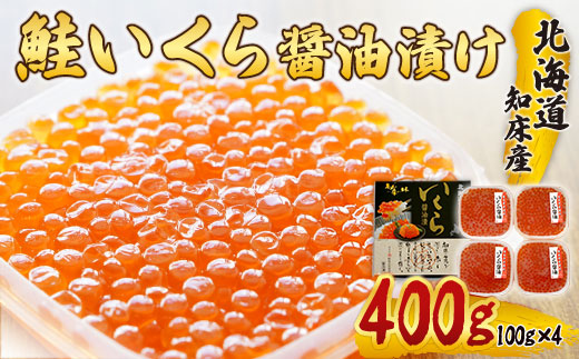 北海道知床産 鮭いくら醤油漬け 400g(100g×4) SHM006