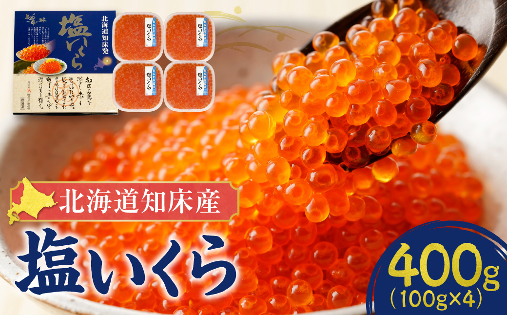 【先行受付】北海道知床産 鮭いくら塩漬け(塩いくら)　400g