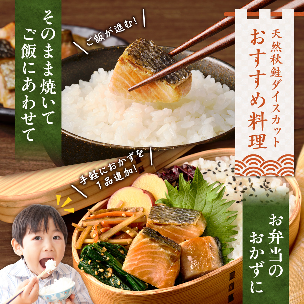 【訳あり】北海道斜里町産 骨取り無塩 天然ダイスサーモン 2kg【無添加】