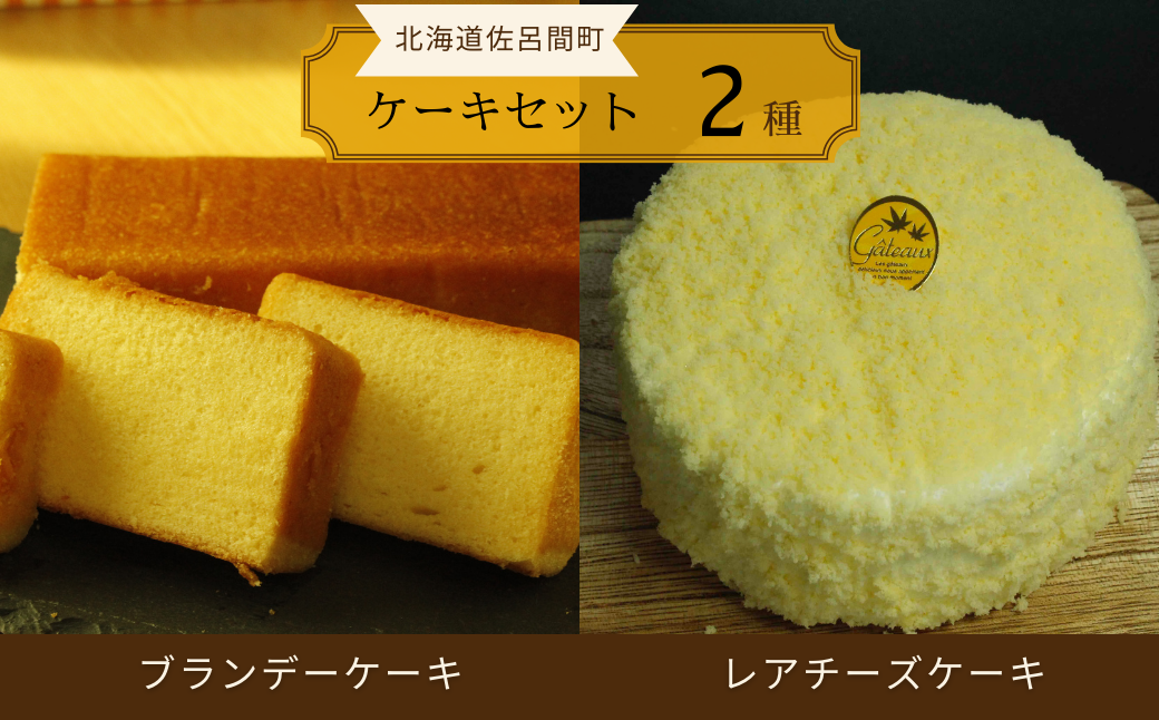 2種のケーキセット（ブランデーケーキ・レアチーズケーキ） SRMJ054
