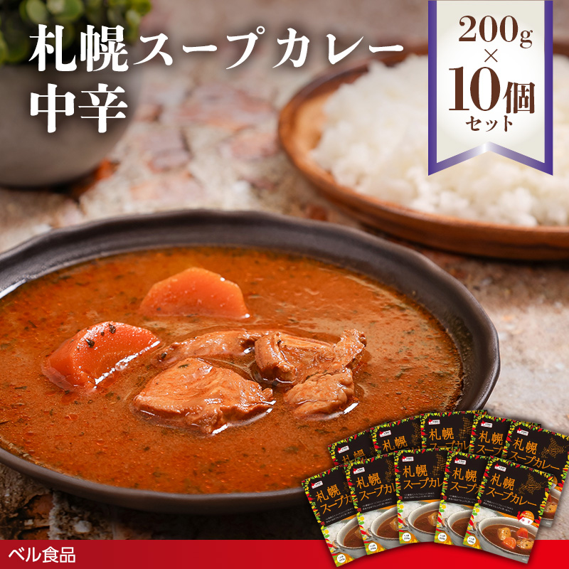札幌スープカレー 中辛 200g 10個セットen01-00220