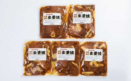 道産豚肉 生姜焼 5個セット 300g×5個(1個あたり約2?3人前) ( ふるさと納税 豚肉 北海道産豚肉 生姜焼き モモ肉 焼肉 簡単調理 北海道 遠軽町 吉川産業株式会社 ) en01-00185