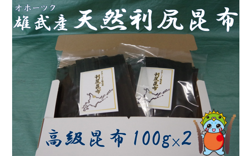 北海道雄武産天然利尻昆布100ｇ×２【01101】