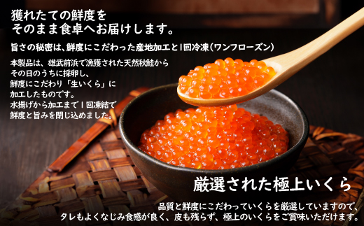 北海道雄武産　生冷いくら「我が家の黄金比」1パック150g×2【0712101】
