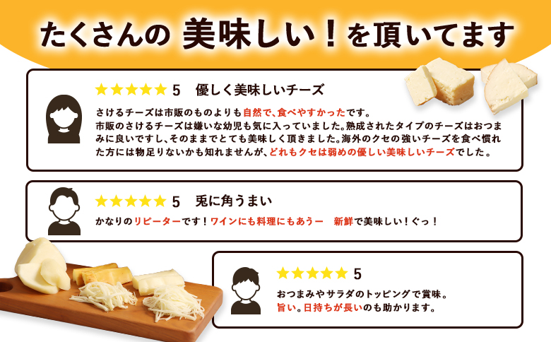 北海道雄武町産　チーズセット(スモークストリング70g　ミルクストリング70g×2　モッツァレラ90g　ハードグラス25g　イルフューム25g　モルディ25g)【0910101】