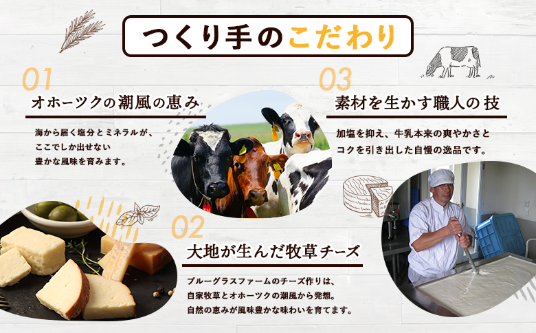 北海道雄武町産　チーズセット(スモークストリング70g　ミルクストリング70g×2　モッツァレラ90g　ハードグラス25g　イルフューム25g　モルディ25g)【0910101】