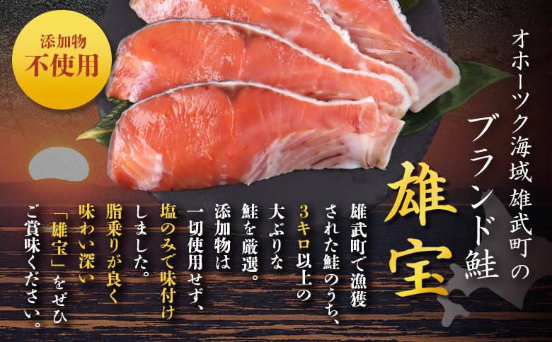 北海道産 雄宝 新巻鮭切身 300g×３袋 | ふるさと納税 北海道産鮭 鮭 さけ しゃけ シャケ 切身 切り身 鮭切身 秋サケ 秋鮭 秋さけ 冷凍 海産 海産物 ギフト 贈り物 お取り寄せ 北海道 雄武町 雄武町【12435】